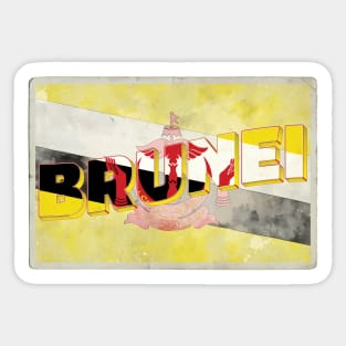 Brunei Vintage style retro souvenir Sticker